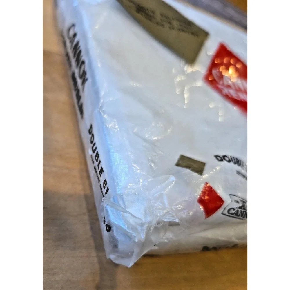 Cannon Renown Double Flat Sheet 81x99 Vtg 60s NOS White Cotton Muslin Made USA
